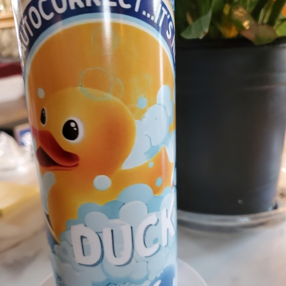 Dear Autocorrect....IT'S NEVER DUCK Bubble Bath 20oz Tumbler w/ duo lids 🎉sale - Picture 12 of 12